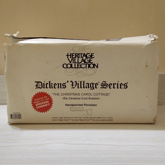 Vintage 1996 Department 56 Dickens' Village Series The Christmas Carol Cottage - Picture 4 of 4